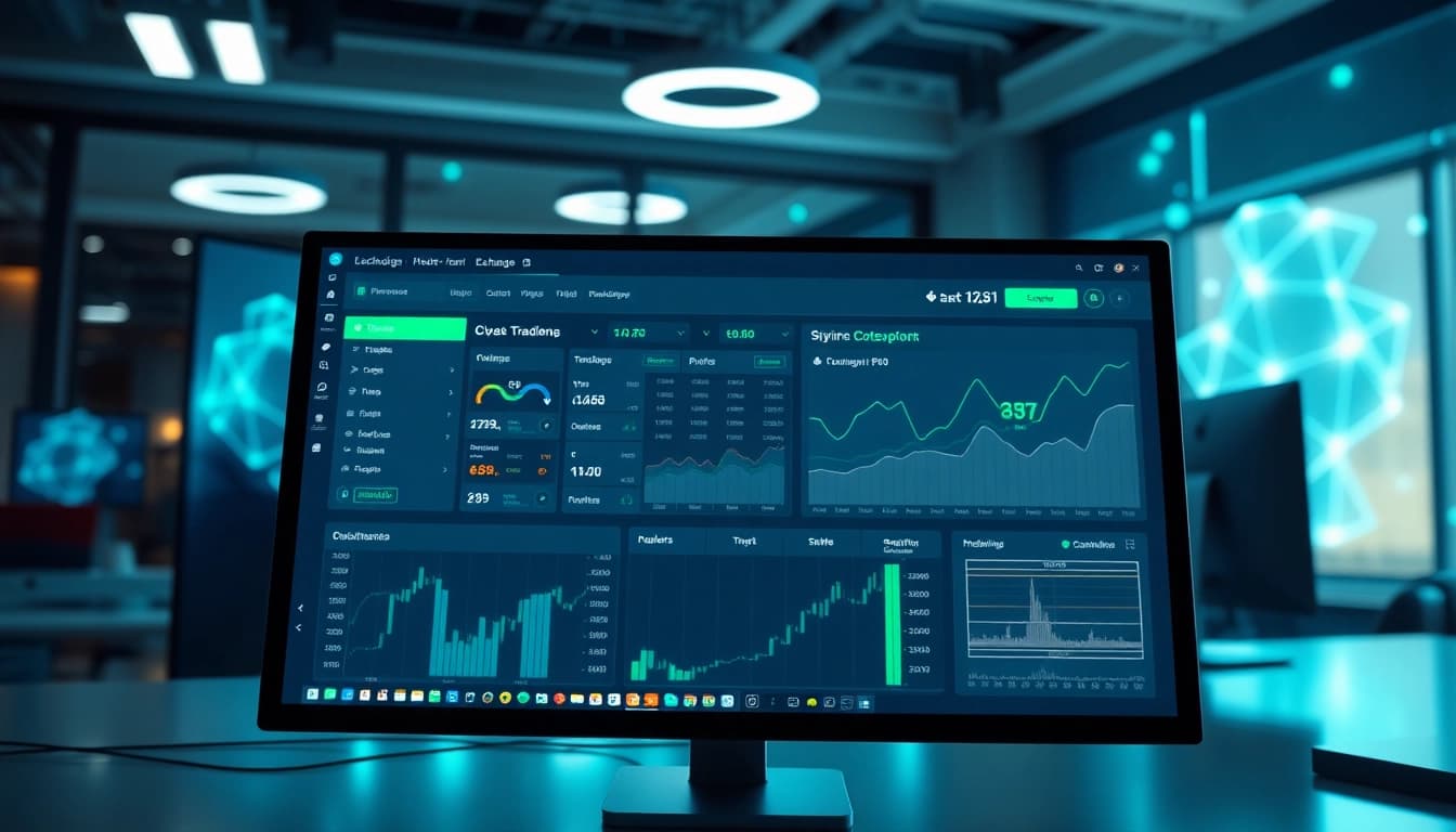 Engaging visualization of the Backpack crypto exchange trading interface with dynamic market analysis.