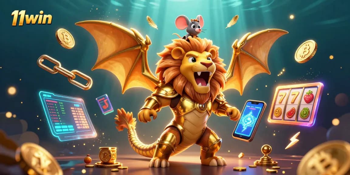 Experience thrilling wins with the vibrant casino-themed 11win illustration featuring rich gaming elements.