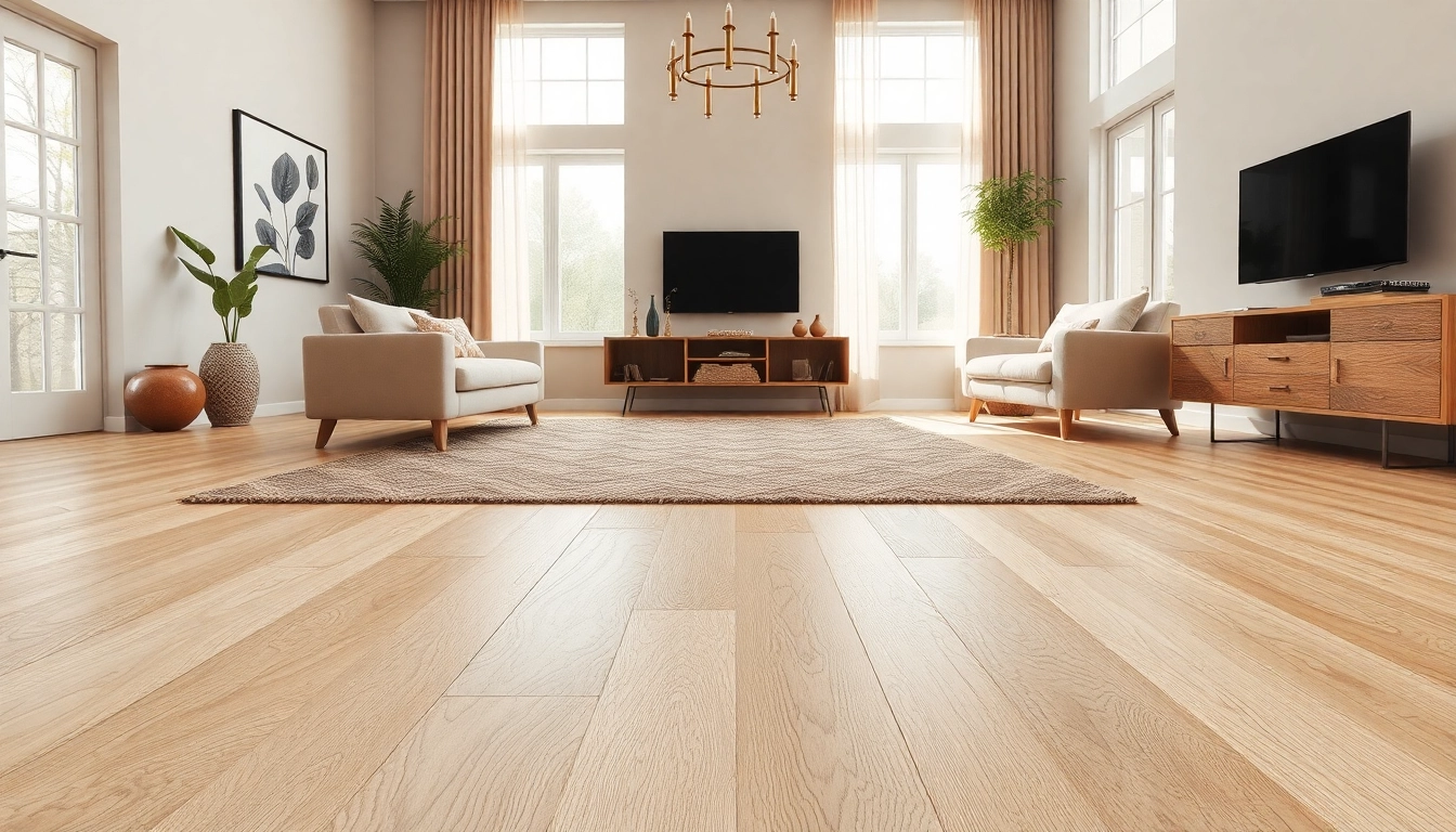 Showcase flooring lvp elegantly placed in a modern living room, enhancing the warm ambiance.
