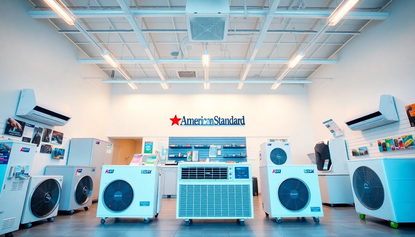 Find qualified american standard dealers near me showcasing HVAC products in a modern showroom.