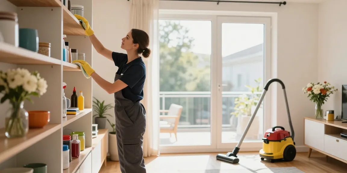 Professional cleaning process by reinigungsfirmen solothurn in a bright, inviting home.