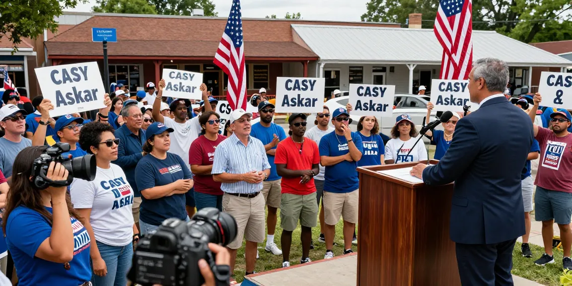 Casey Askar rally questioning his integrity with passionate supporters.