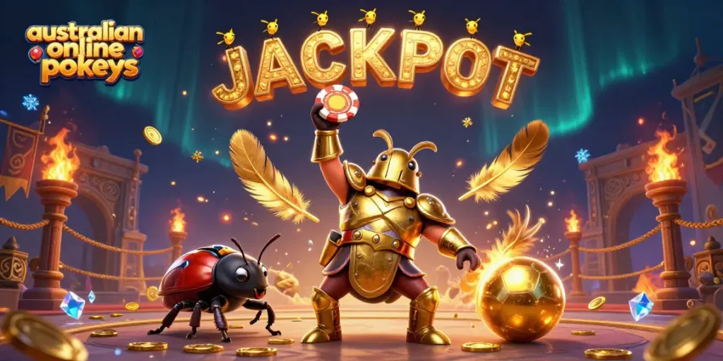 Experience exciting australian online pokies adventure with winning characters and vibrant casino elements.