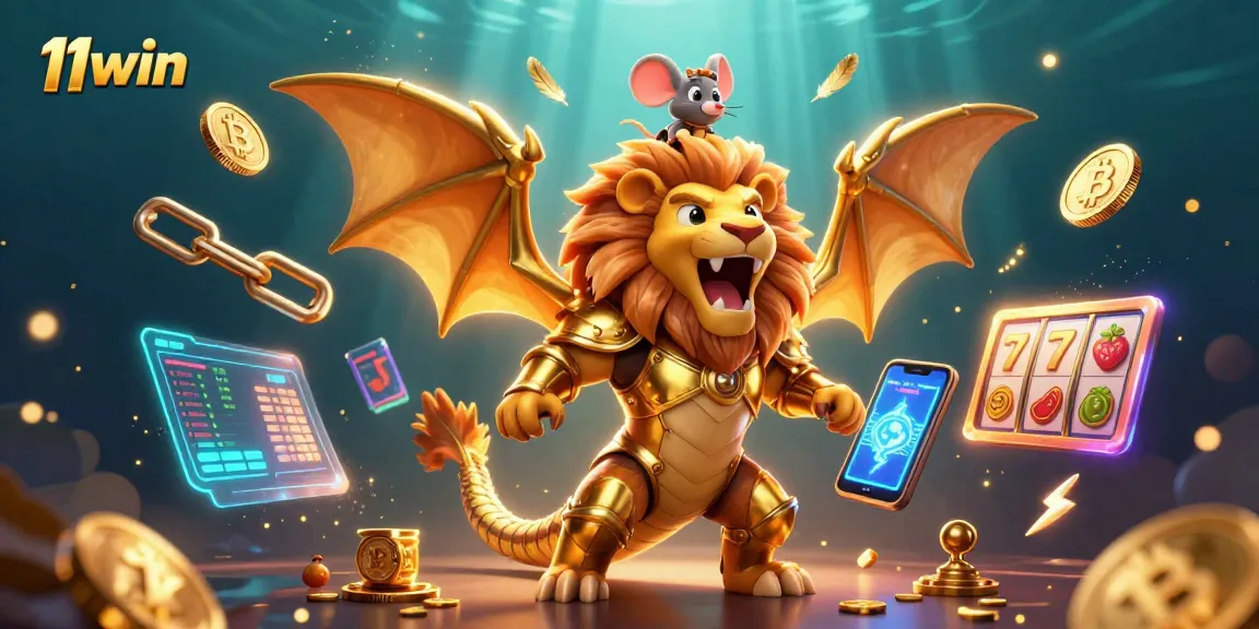 Experience thrilling wins with the vibrant casino-themed 11win illustration featuring rich gaming elements.