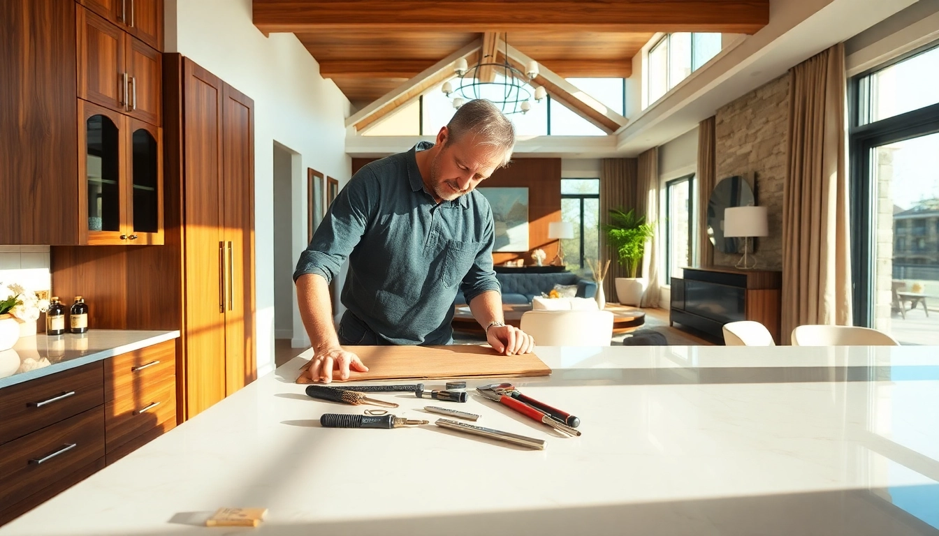 High-end remodeling contractor Austin showcasing luxury interior design craftsmanship in bright and inviting space.