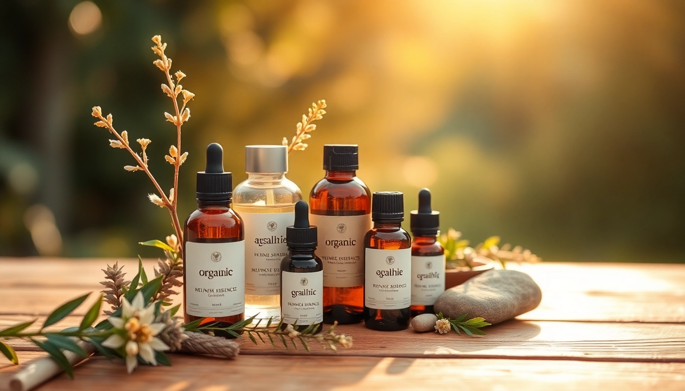 Discover wellness with organic essences featured prominently on https://amc-essentials.com/ in a calming setting.