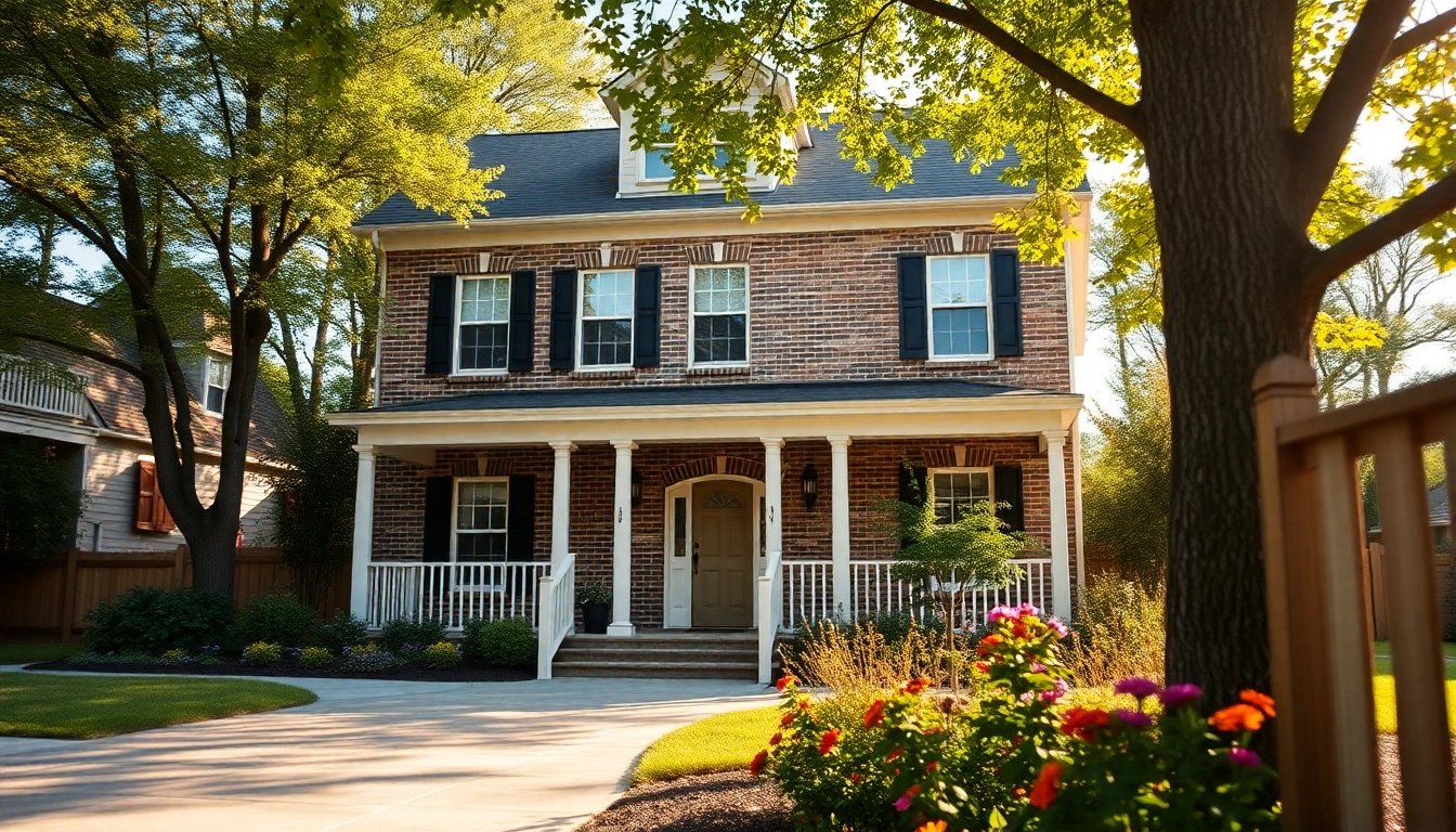 Colonial home construction displaying a classic two-story design with a welcoming facade.