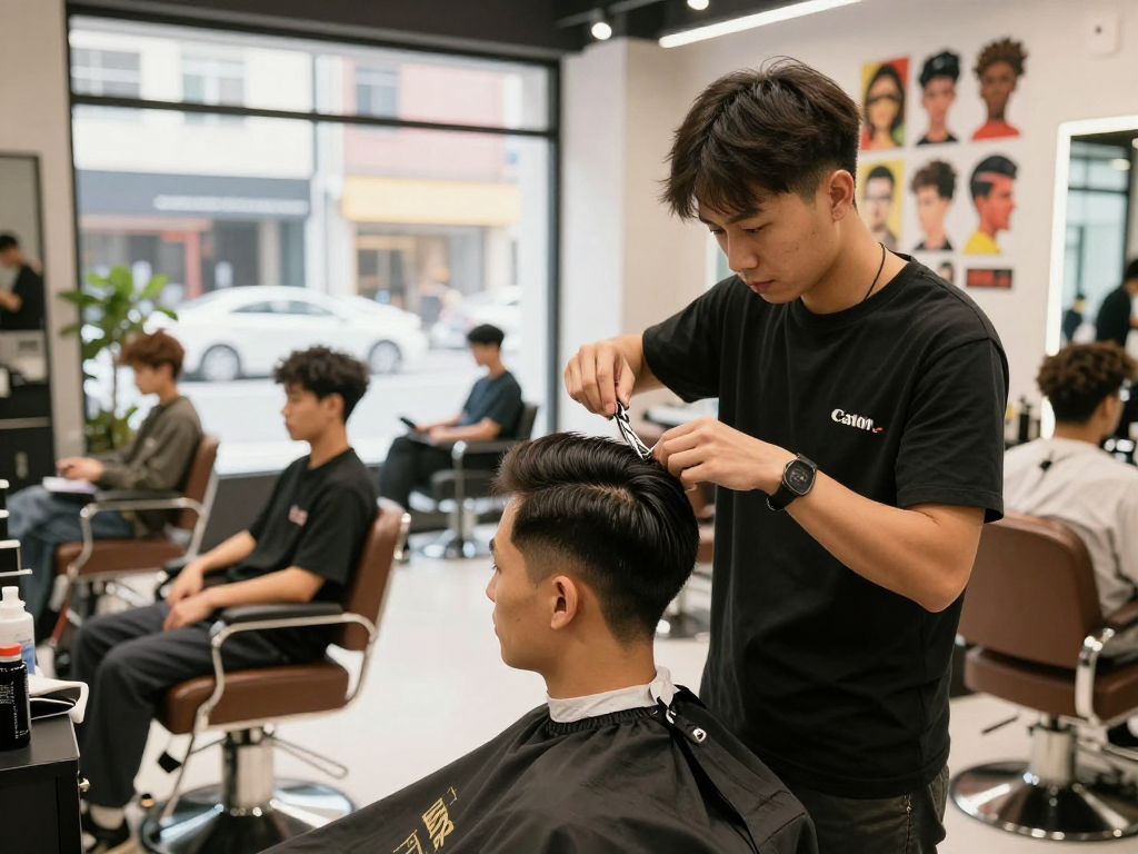 rokok88 barber shop showcasing professional hair grooming ambiance.