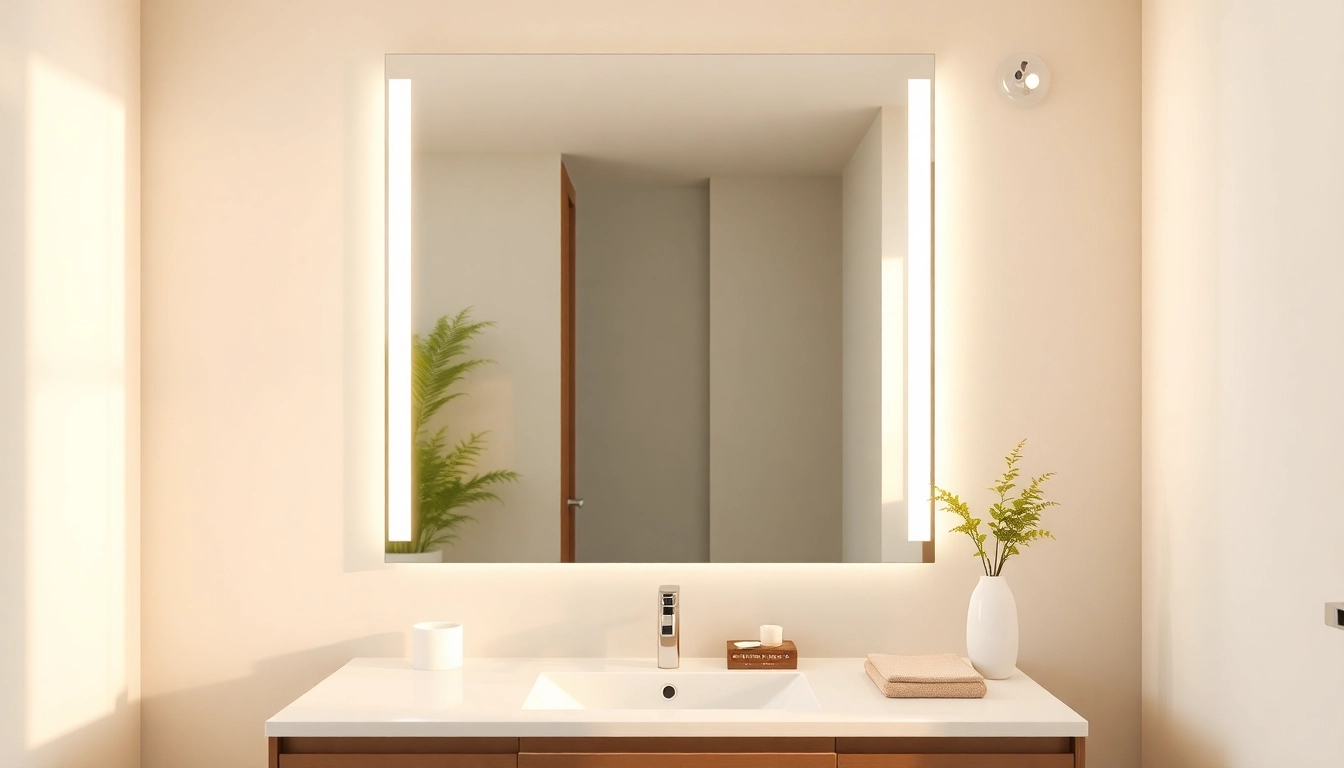 Enhance your space with an elegant led mirror offering modern design and ambient lighting.