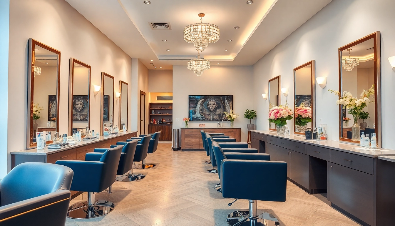 A stunning view of award winning hair salons featuring elegant design and inviting atmosphere.