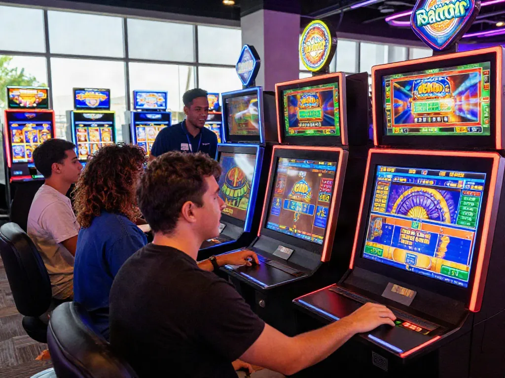 Live players engaging with exciting slot gacor machines in a vibrant digital casino setting.