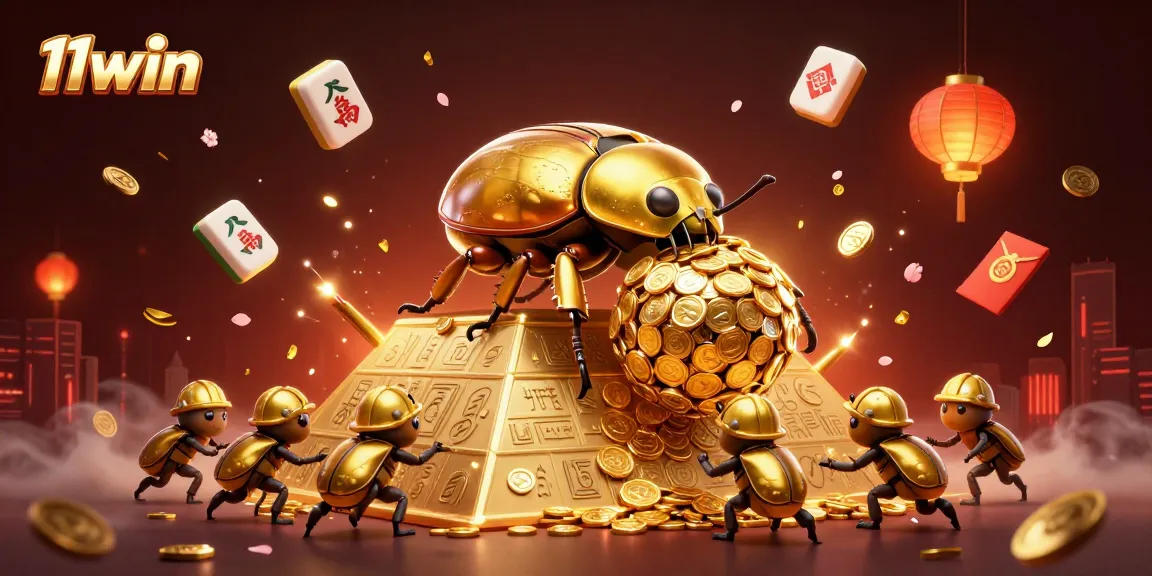 Experience the thrill of winning at 11win with dynamic casino-inspired 3D illustration