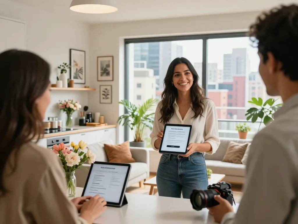 Welcoming atmosphere showcasing airbnb management melbourne, with host Ankoosh in a stylish urban apartment.