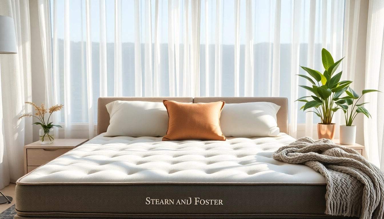 Experience superior comfort with a Stearn and Foster mattress in a stylish bedroom.