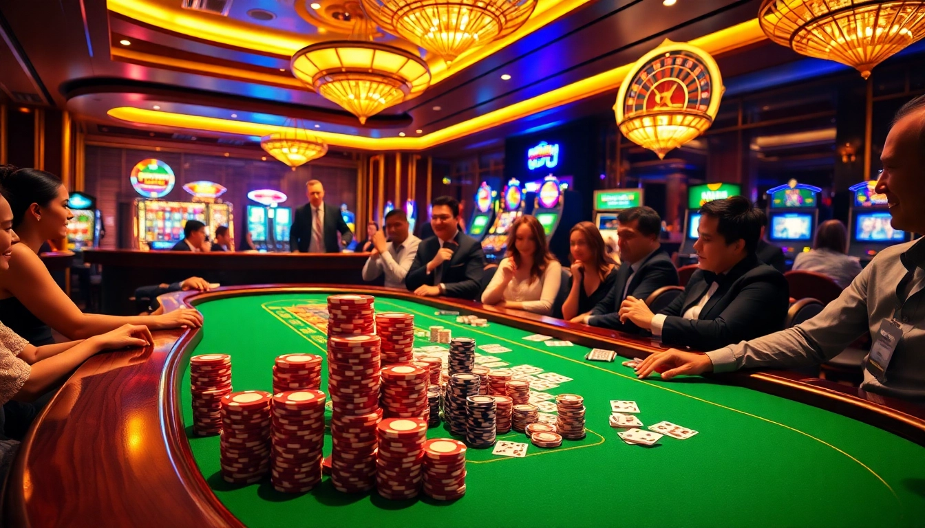 Experience the excitement at Nhà cái KONG88 with high-stakes poker and vibrant casino atmosphere.