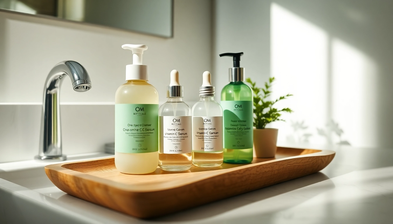Microbiome friendly skincare products displayed elegantly for a New Year's skin reset.