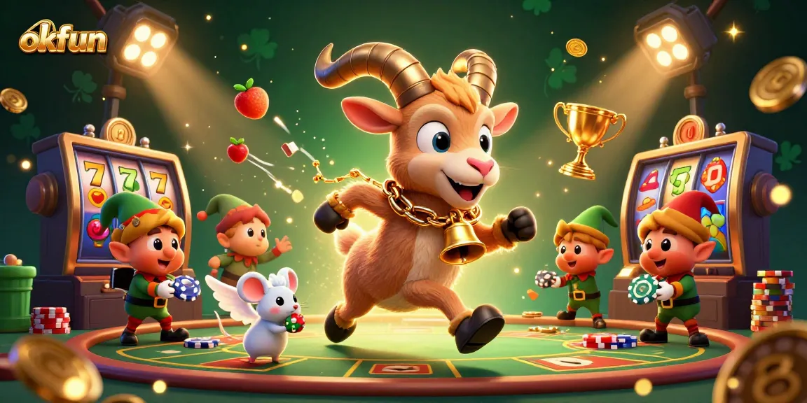 Experience thrilling slots and jackpots at okfun while festive characters bring the casino to life.