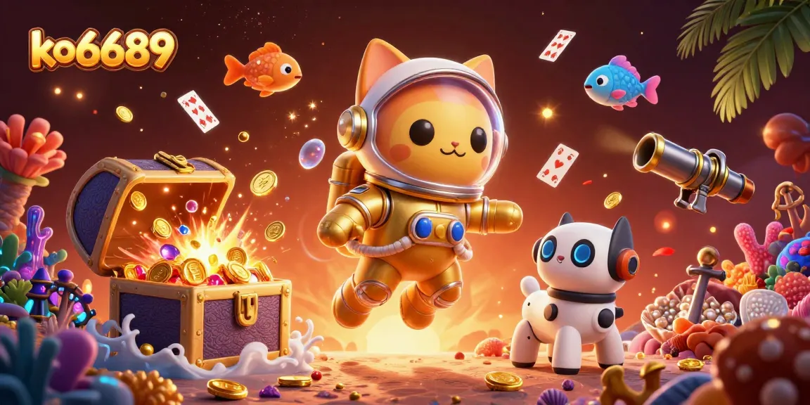 Win big with ko6689 in this vibrant, dynamic casino-themed 3D illustration.