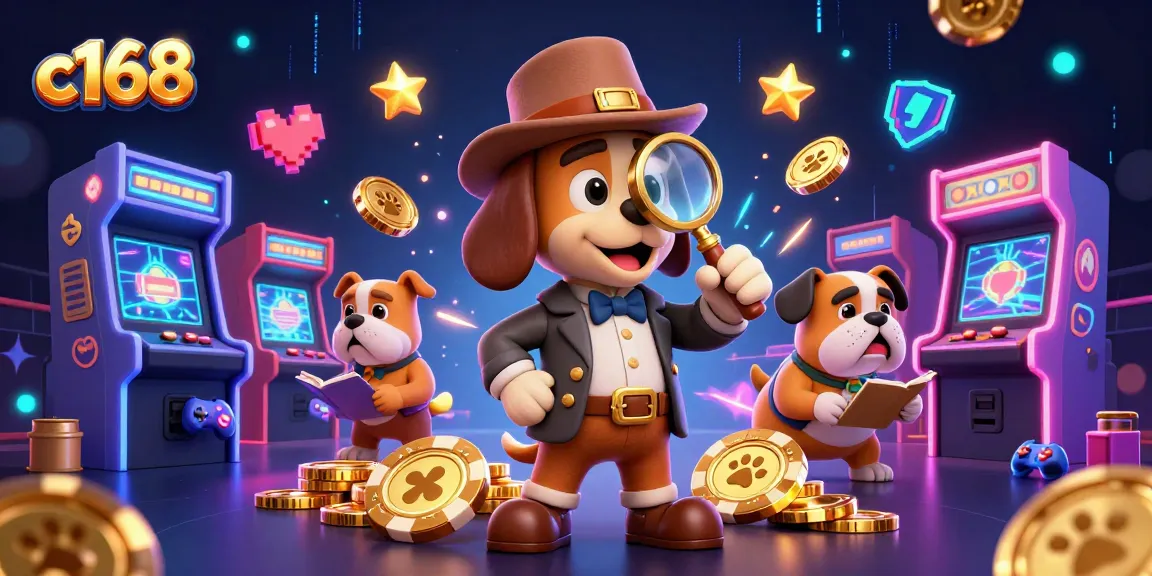 Win big with c168 and colorful casino elements in a vibrant 3D illustration.