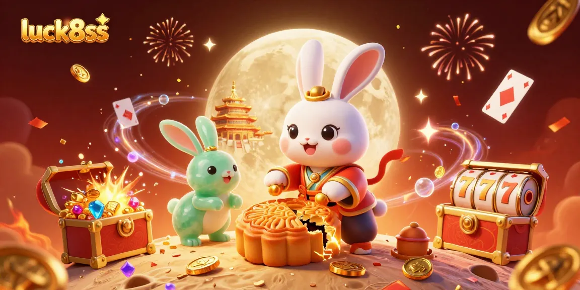 Engage with luck8ss while the moon rabbit reveals golden poker chips inside mooncakes.