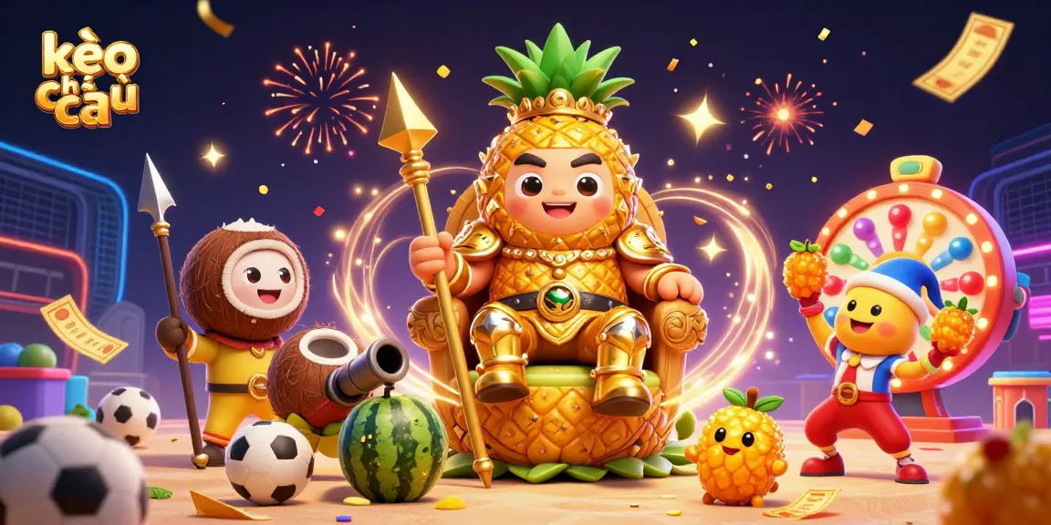 Engage in kèo nhà cái strategy with vibrant characters and casino elements illustrating the fun of sports betting.
